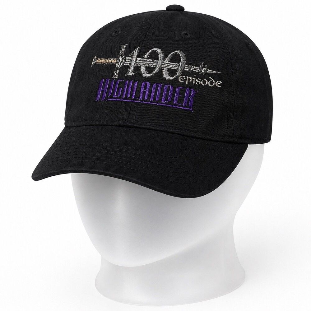 Vintage Highlander "100th Episode" Black Adjustable Hat/Cap Official Product